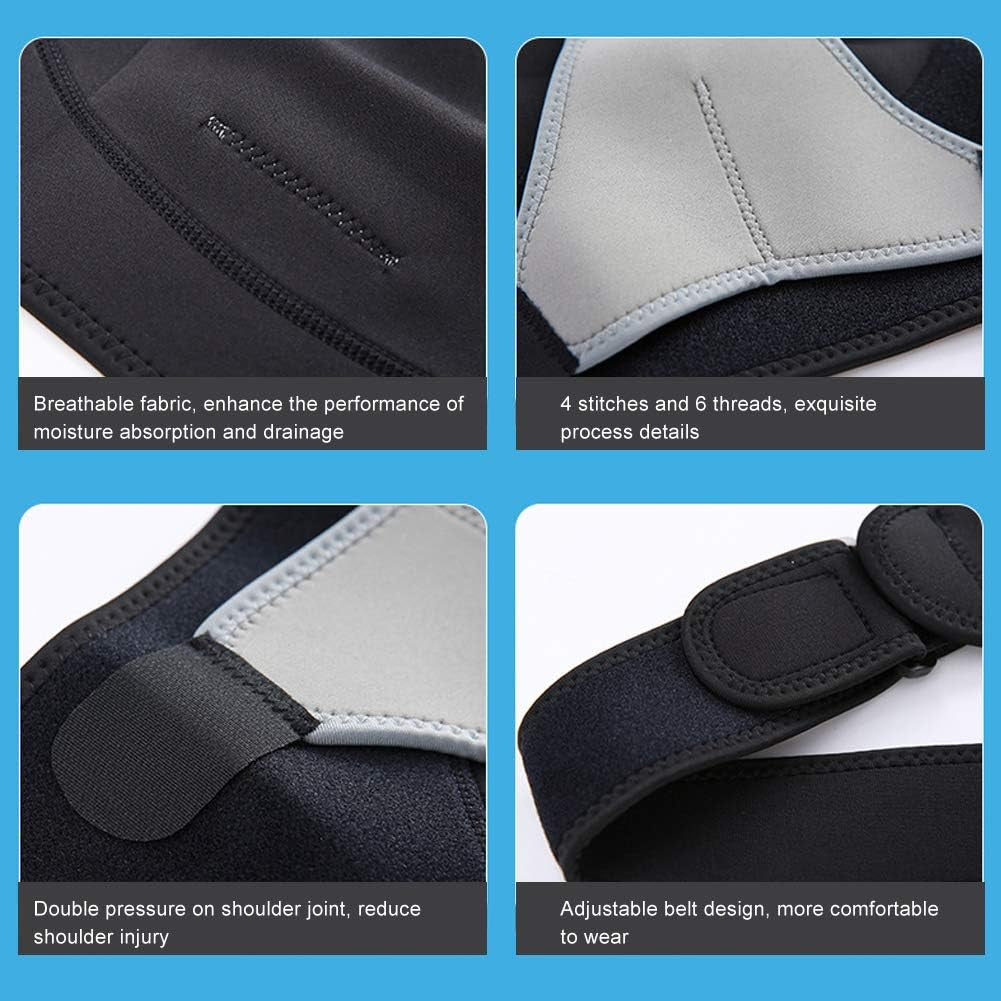 Shoulder Support, Right Shoulder Protector Adjustable Shoulder Pad Sport Bandage Strong Compression Protection Strain Protective Gear for Right Shoulder