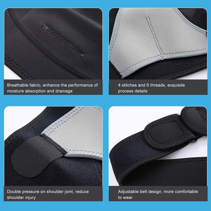 Shoulder Support, Right Shoulder Protector Adjustable Shoulder Pad Sport Bandage Strong Compression Protection Strain Protective Gear for Right Shoulder