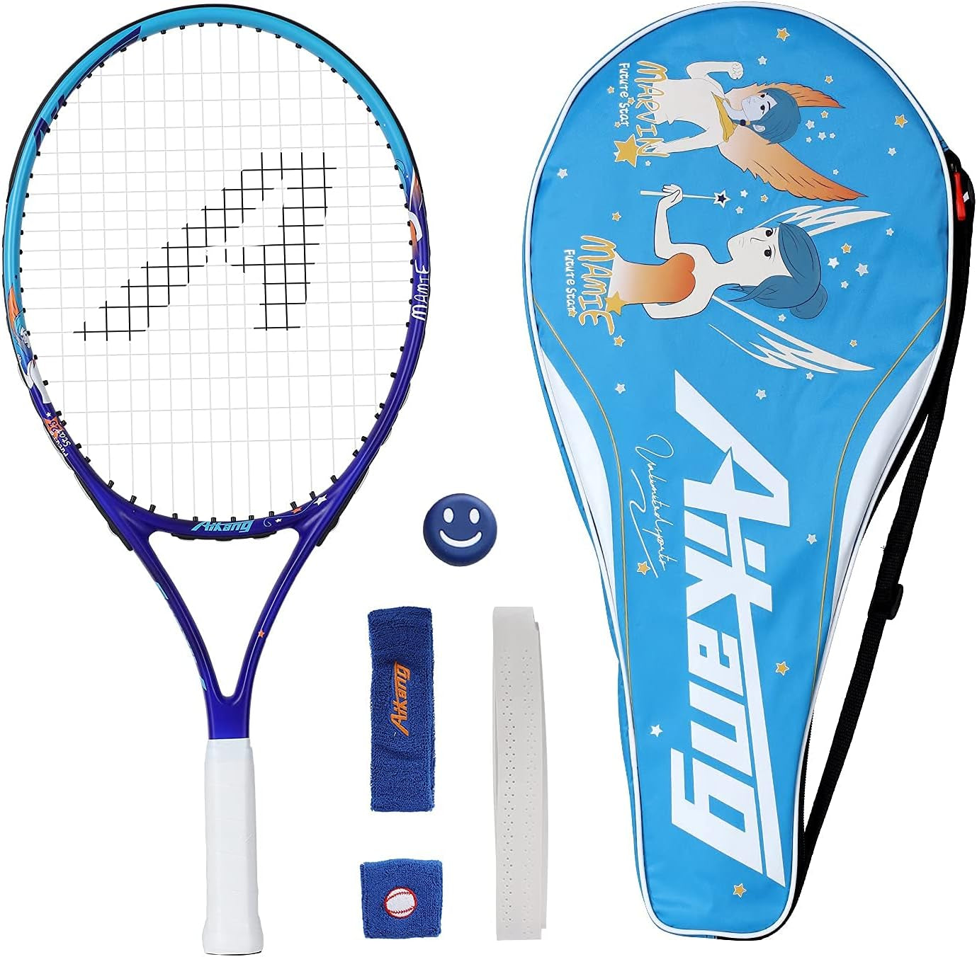 19" 23" Kids Junior Tennis Racquet for Kids Toddlers Starter Racket, Boys Girls Tennis Rackets with Racket Cover,Sports Wristbands, Headgear