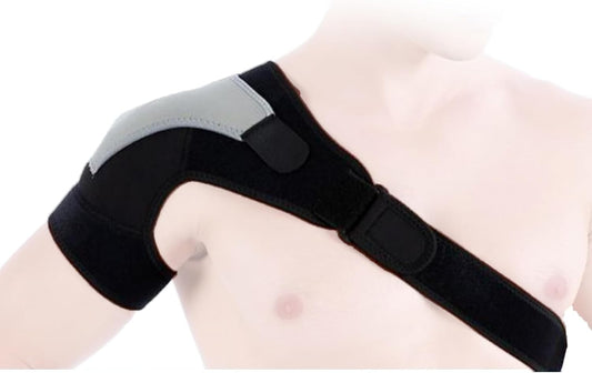 Shoulder Support, Right Shoulder Protector Adjustable Shoulder Pad Sport Bandage Strong Compression Protection Strain Protective Gear for Right Shoulder