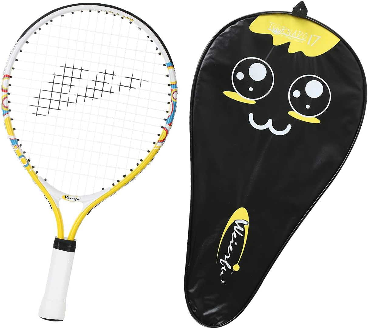Junior Tennis Racket for Kids Toddlers Starter Racket 17" with Cover Bag Light Weight(Strung)